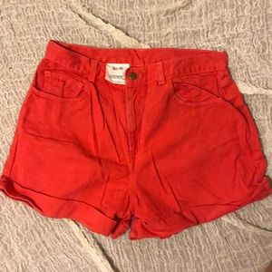 American Apparel red hot high waist short